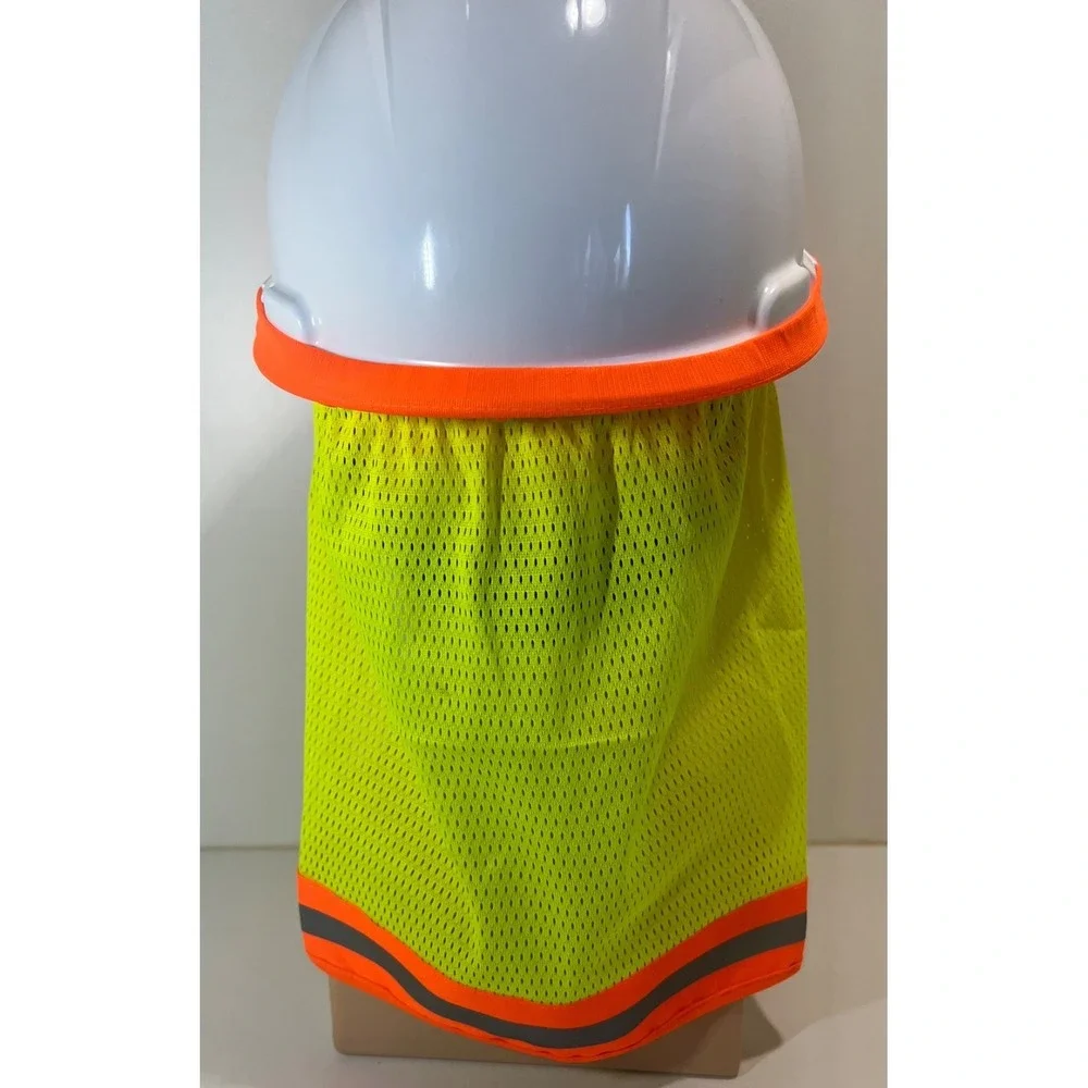 Hard Hat Safety Neck Shade Helmet Sun Shield Hi Viz Reflective Free Gaiter Mask